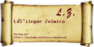 Lézinger Zelmira névjegykártya